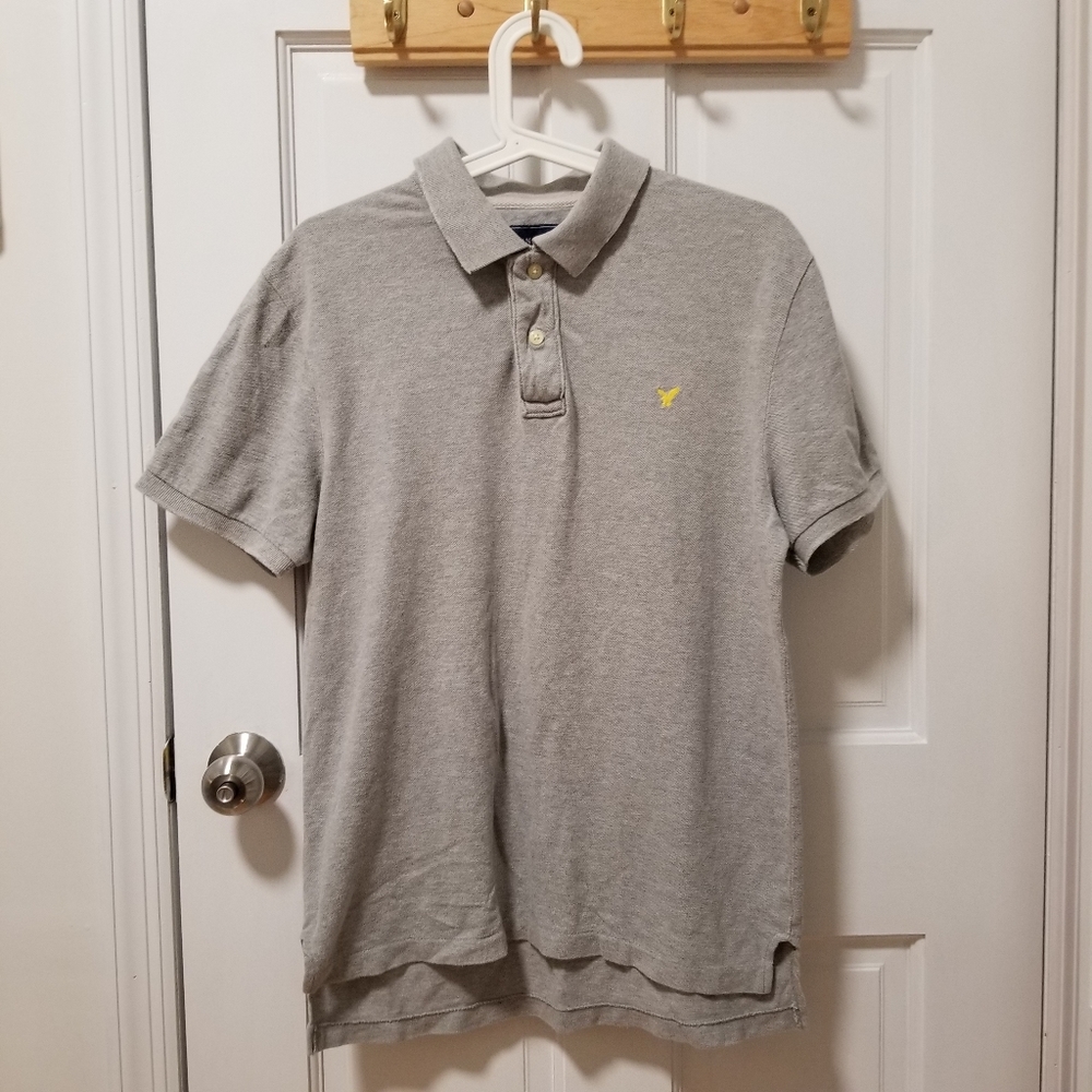 ♠ American Eagle 🦅 Gray Polo Shirt